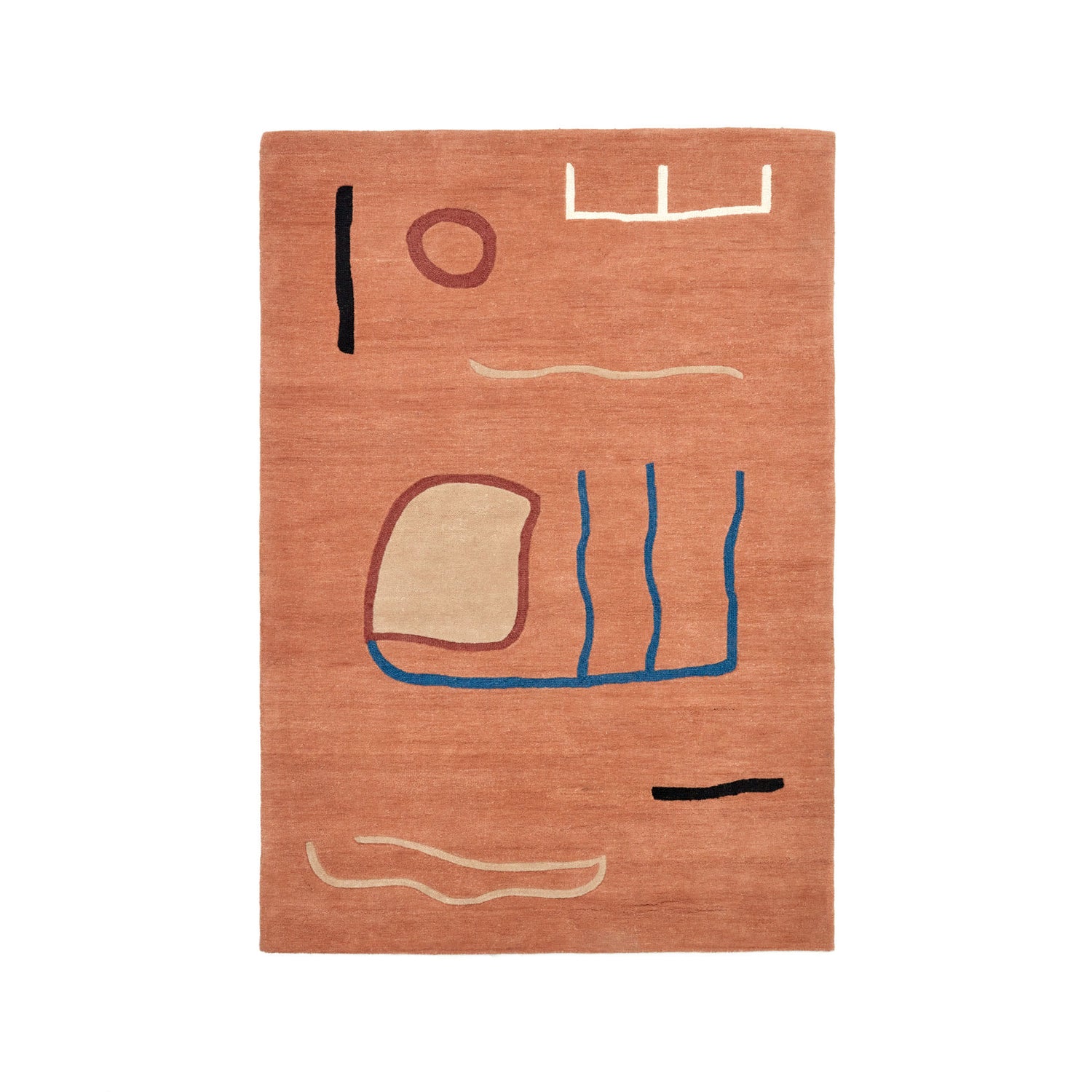 Kave Home - Llorell vloerkleed 100% wol veelkleurig 160 x 230 cm