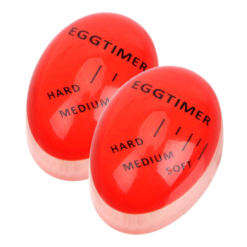 OTIX Eierwekker Set van 2 Egg timer Makkelijk eieren koken Rood 6x4...