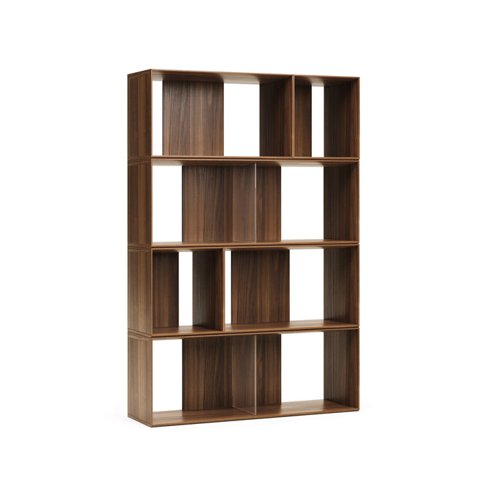 Kave Home - Set Litto van 6 modulaire planken in walnootfineer 101 x