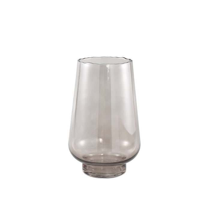 PTMD Dexa Grey glass vase straight round M