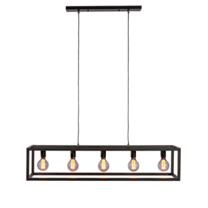 Vurna Jolijn hanglamp zwart staal 5L