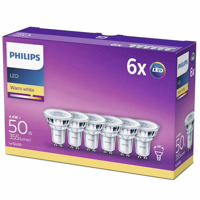 Philips LED-spotlight lampen Classic 4,6 W 355 lumen 6 st 929001215233
