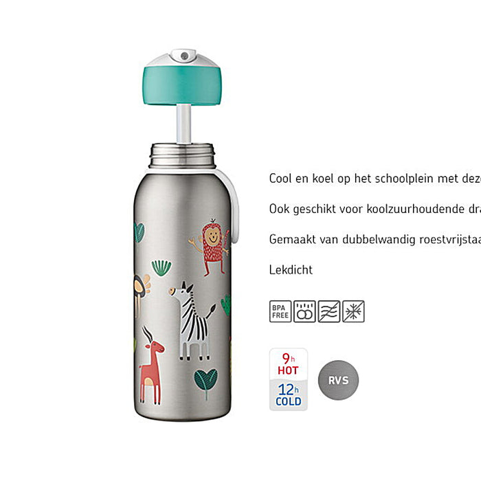 Isoleerfles flip-up Campus 350 ml - blue