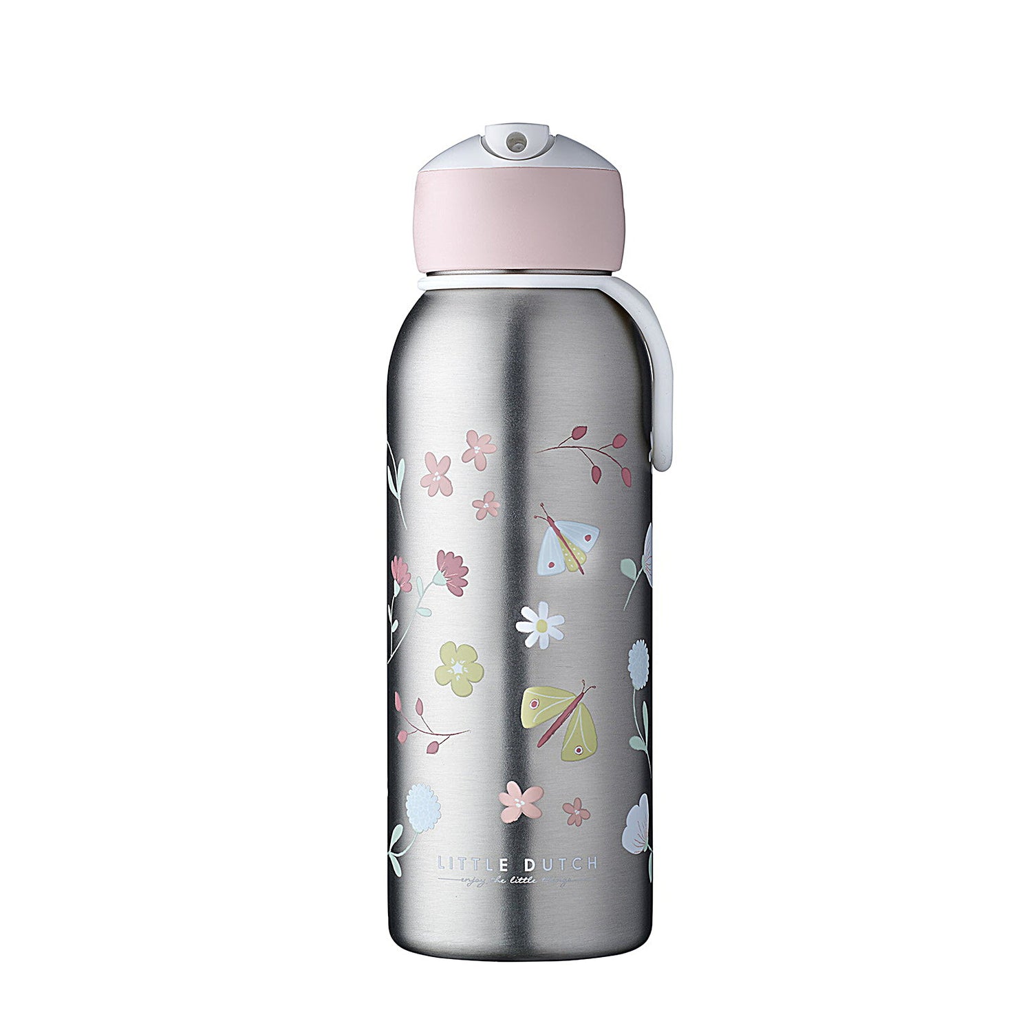 Isoleerfles flip-up Campus 350 ml - Flowers & butterflies