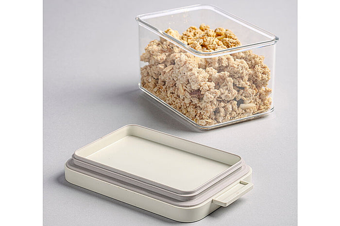 Bewaardoos Omnia rechthoekig 1100 ml - black