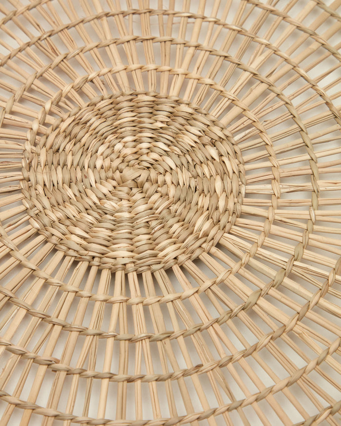 Kave Home - Palau ronde set 2 enkele lampenkappen natuurlijke vezels