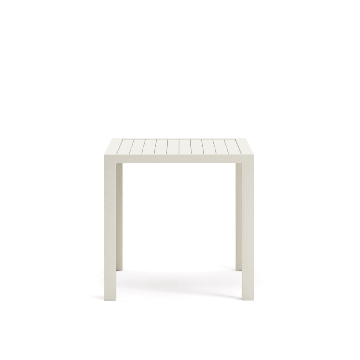 Kave Home - Culip buitentafel in aluminium met witte afwerking 77 x 77