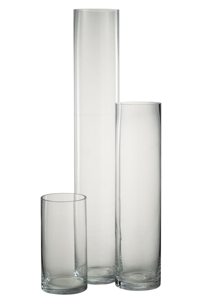 J-Line vaas Cylinder - glas - transparant - large - 60.5 cm hoog