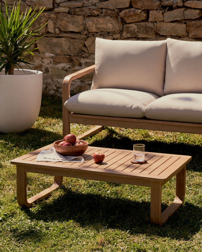 Kave Home - 100% outdoor salontafel Sacaleta in massief eucalyptushout
