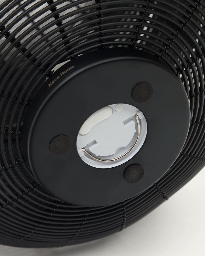 Kave Home - Saranella grote draagbare tafellamp in zwart synthetisch