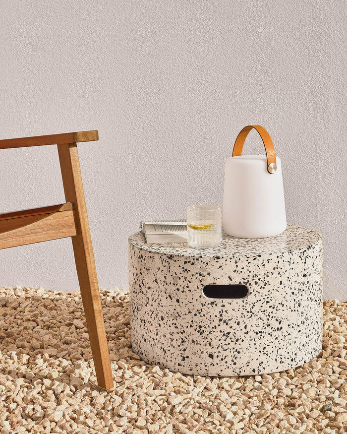 Kave Home - Jenell wit terrazzo koffietafel Ø 52 cm