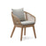 Kave Home - Portalo stoel met beige touw en massieve acaciahouten