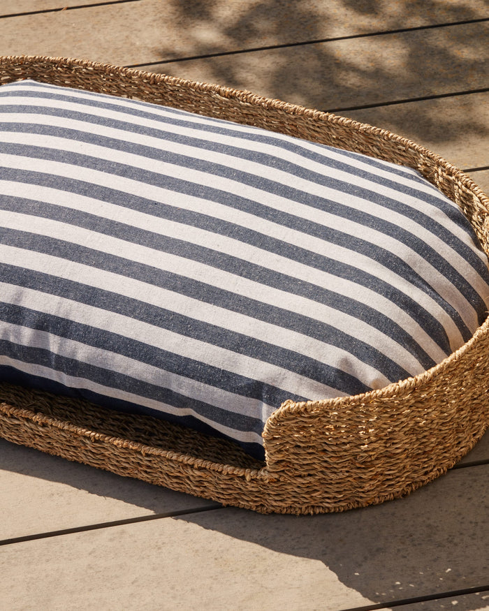 Kave Home - Tabby-kussen 100% katoen gecombineerde grijze en blauwe