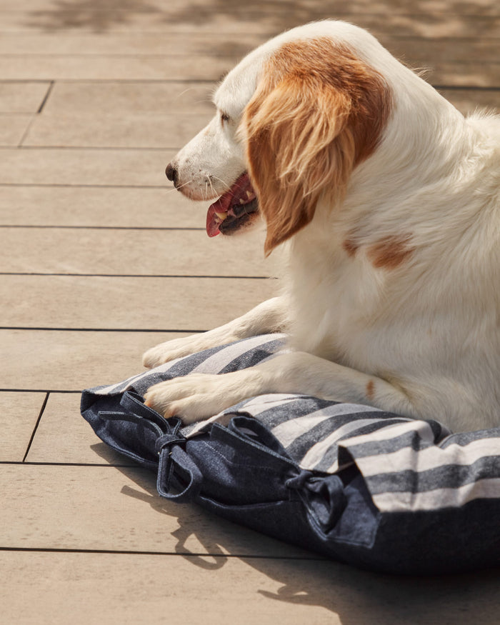 Kave Home - Tabby-kussen 100% katoen gecombineerde grijze en blauwe