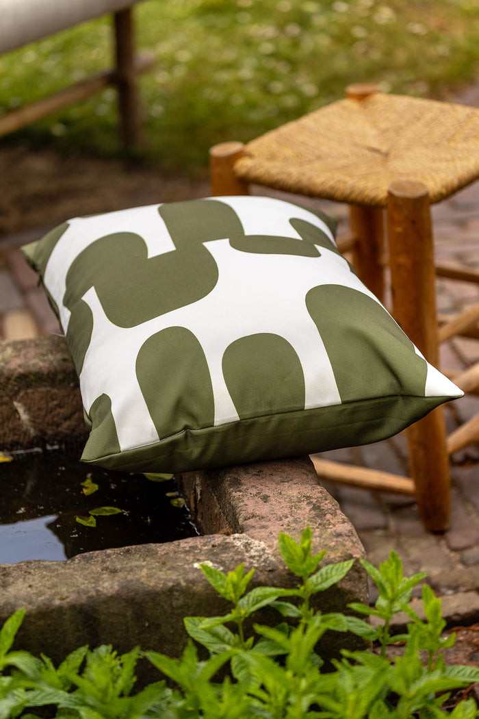 Dutch Decor Rivano buitenkussen 40x60 cm - Olive Branch