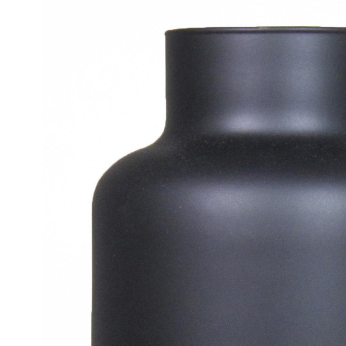 Bela Arte Bloemenvaas Milan - mat zwart - D15 x H30 cm - melkbus vaas