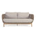 Kave Home - Catalina 3-zitsbank gemaakt met beige touw en FSC massief