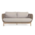 Kave Home - Catalina 3-zitsbank gemaakt met beige touw en FSC massief