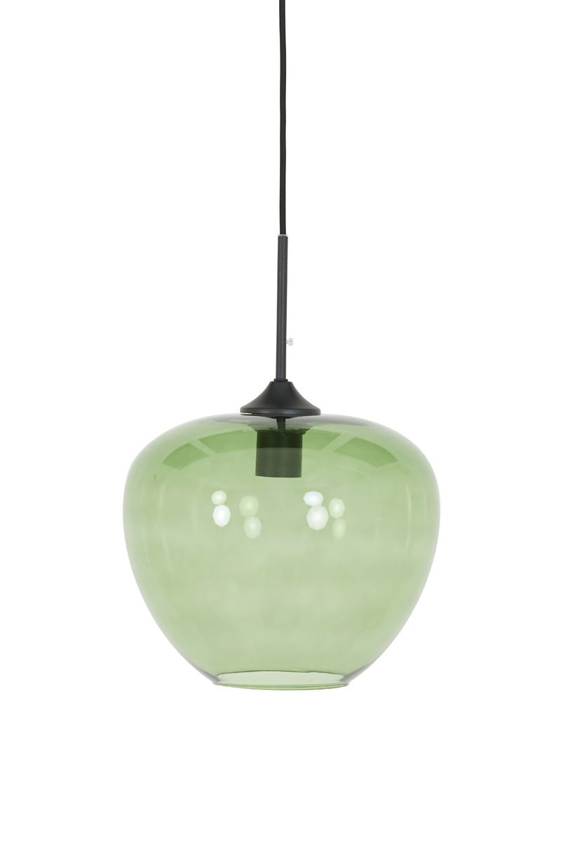 Light&living Hanglamp Ø30x25 cm MAYSON glas groen-mat zwart