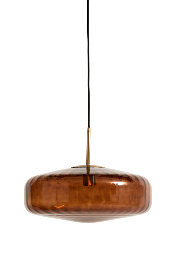 Light & Living - Hanglamp PLEAT - Ø40x17cm - Bruin