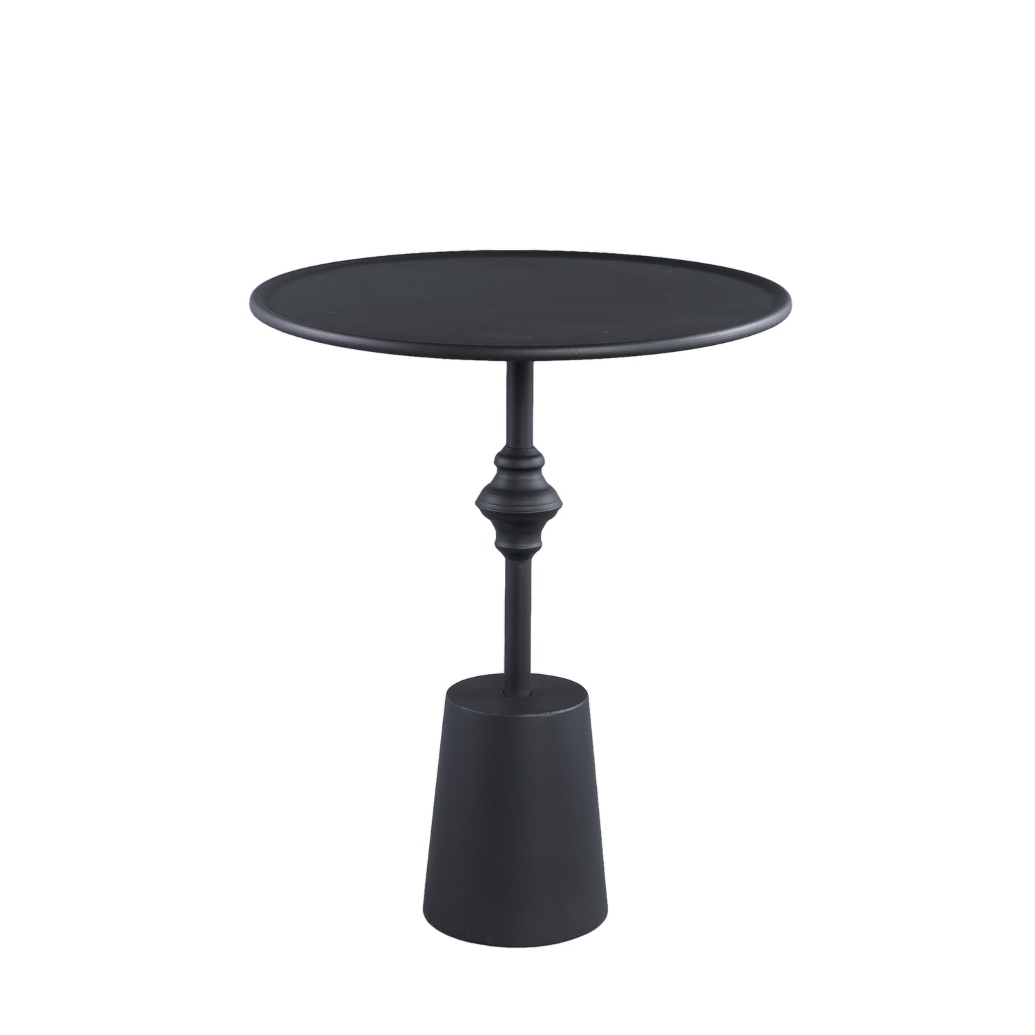 PTMD Dinja Black iron sidetable minimal chic round