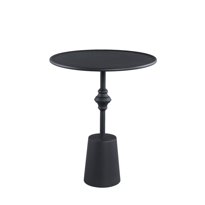 PTMD Dinja Black iron sidetable minimal chic round