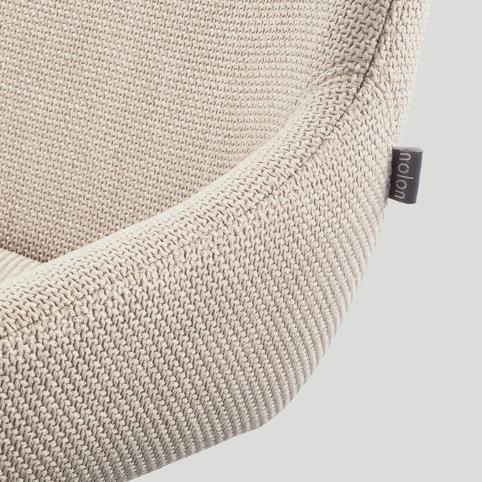 Nolon Nora-Isa Eetkamerstoel Beige - Stof - Wit Onderstel