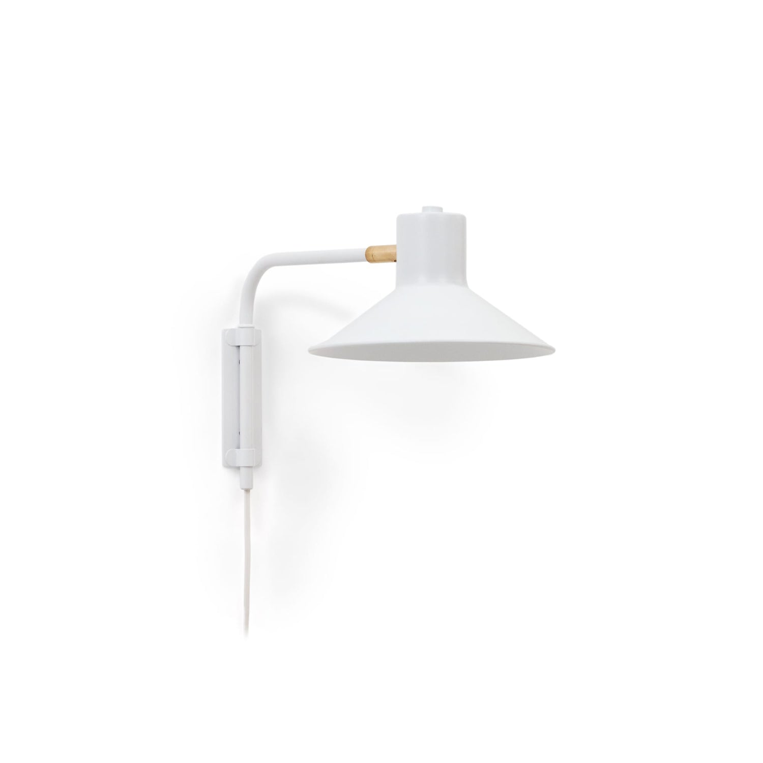 Kave Home - Kleine Aria-wandlamp van staal met witte afwerking