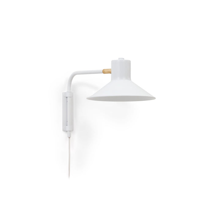 Kave Home - Kleine Aria-wandlamp van staal met witte afwerking