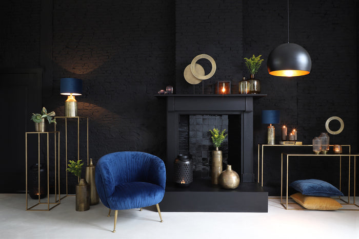 Light&living Side table S|2 100x25x70+120x25x80 cm BOCA m.zwart was...