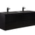 Badplaats Badkamermeubel Set Angela 140cm - Mat Zwart - Zwart