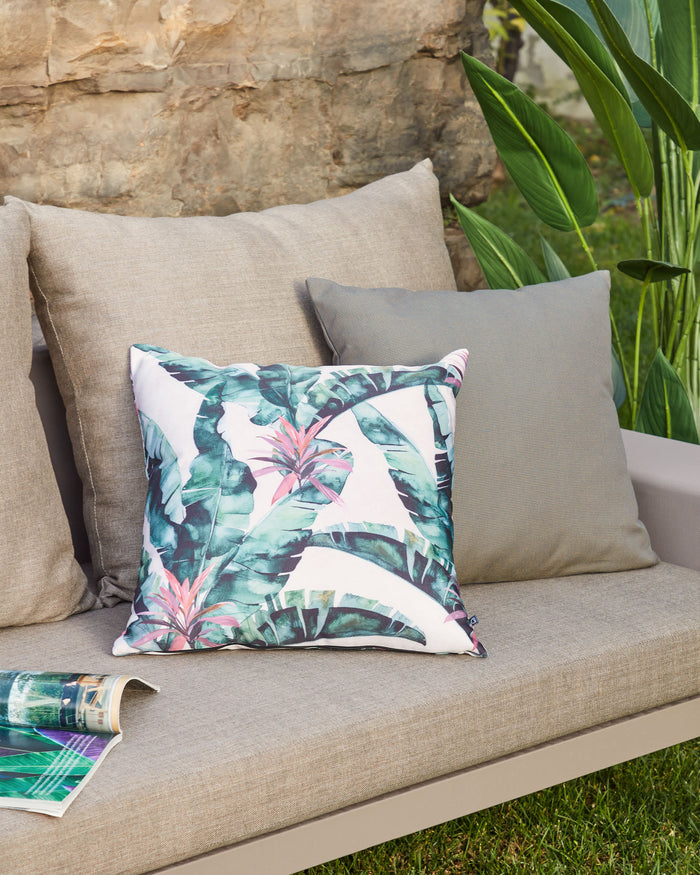 Kave Home - Zaltana outdoor hoekbank- en tafelset in mat bruin