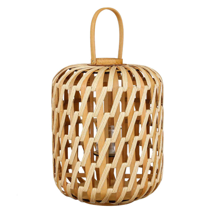 Mica Decorations Lantaarn Helios - 42x42x55 cm - Polyester - Bruin