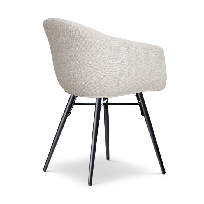 Nolon Nova-Otis eetkamerstoel beige - zwart onderstel