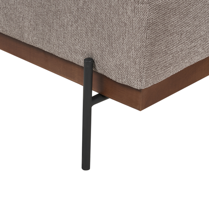 Beliani - MARIFERD - Hoekbank - Lichtbruin - Rechtszijdig - Polyester