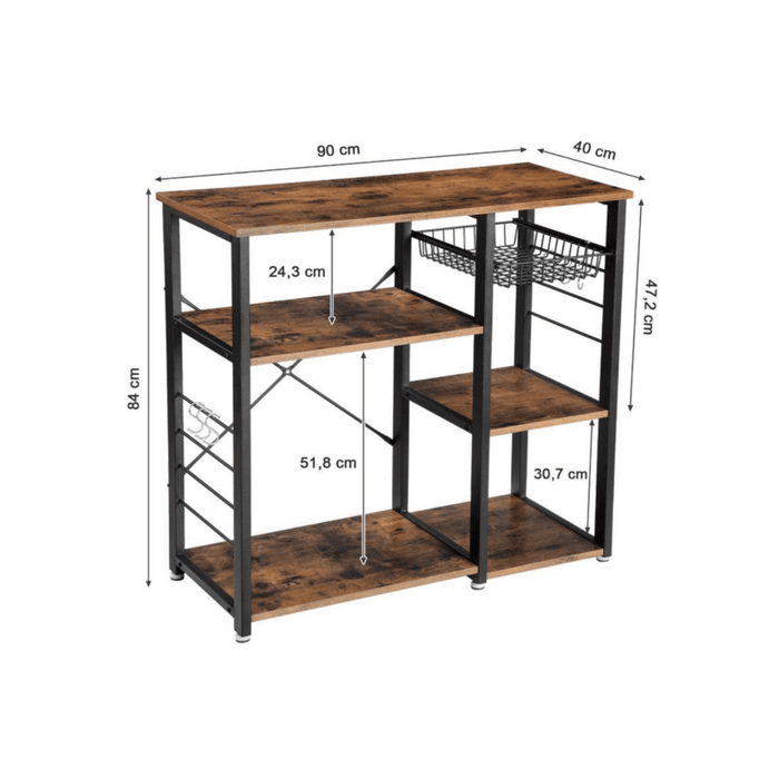 MAZAZU  Industrieel keukenrek Elina