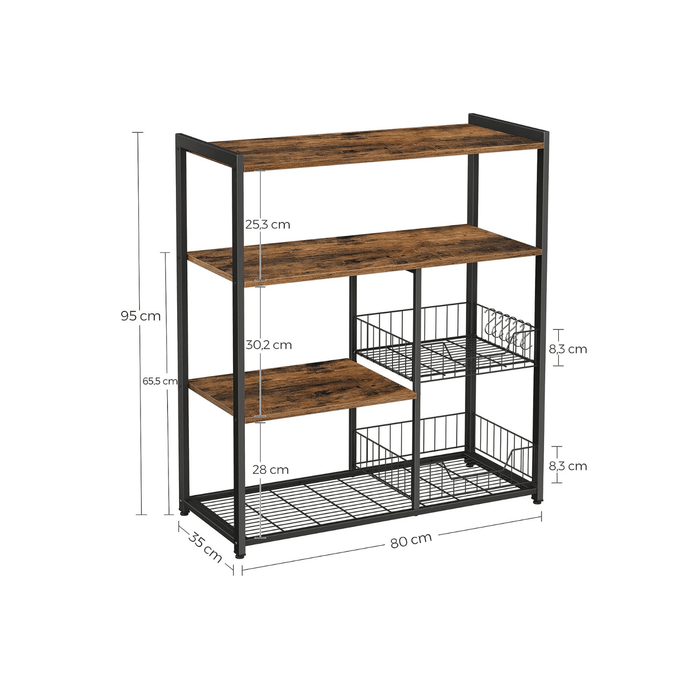 MAZAZU  Industriële keukentrolley Anne