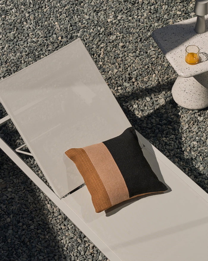 Kave Home - Canutells Aluminium Ligstoel met lichtgrijze afwerking