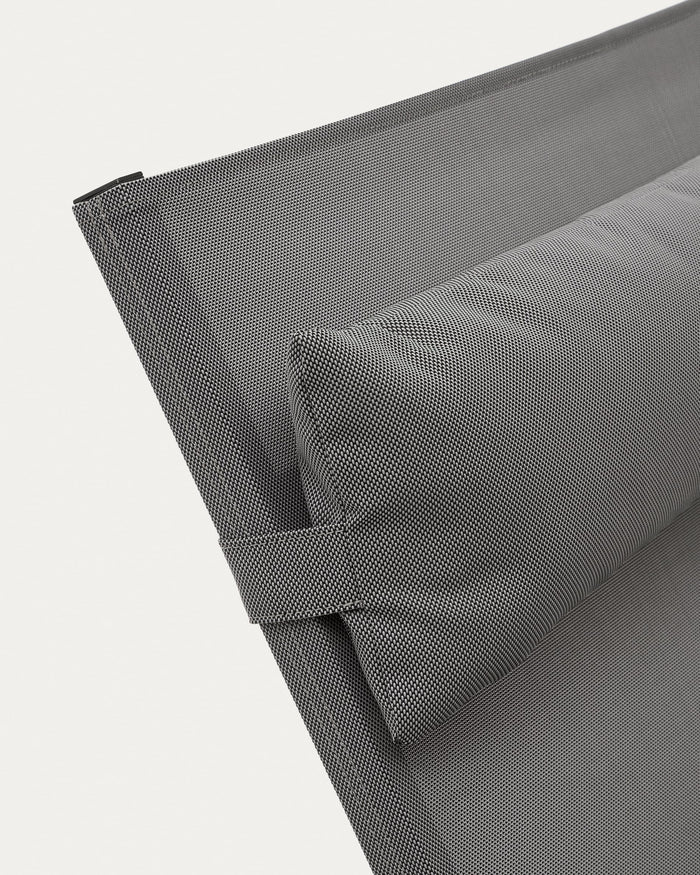 Kave Home - Canutells opvouwbare aluminium stoel met donkergrijze