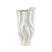 PTMD Merc White ceramic pot wavy ribbed high L