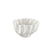 PTMD Merc White ceramic pot wavy ribbed low L