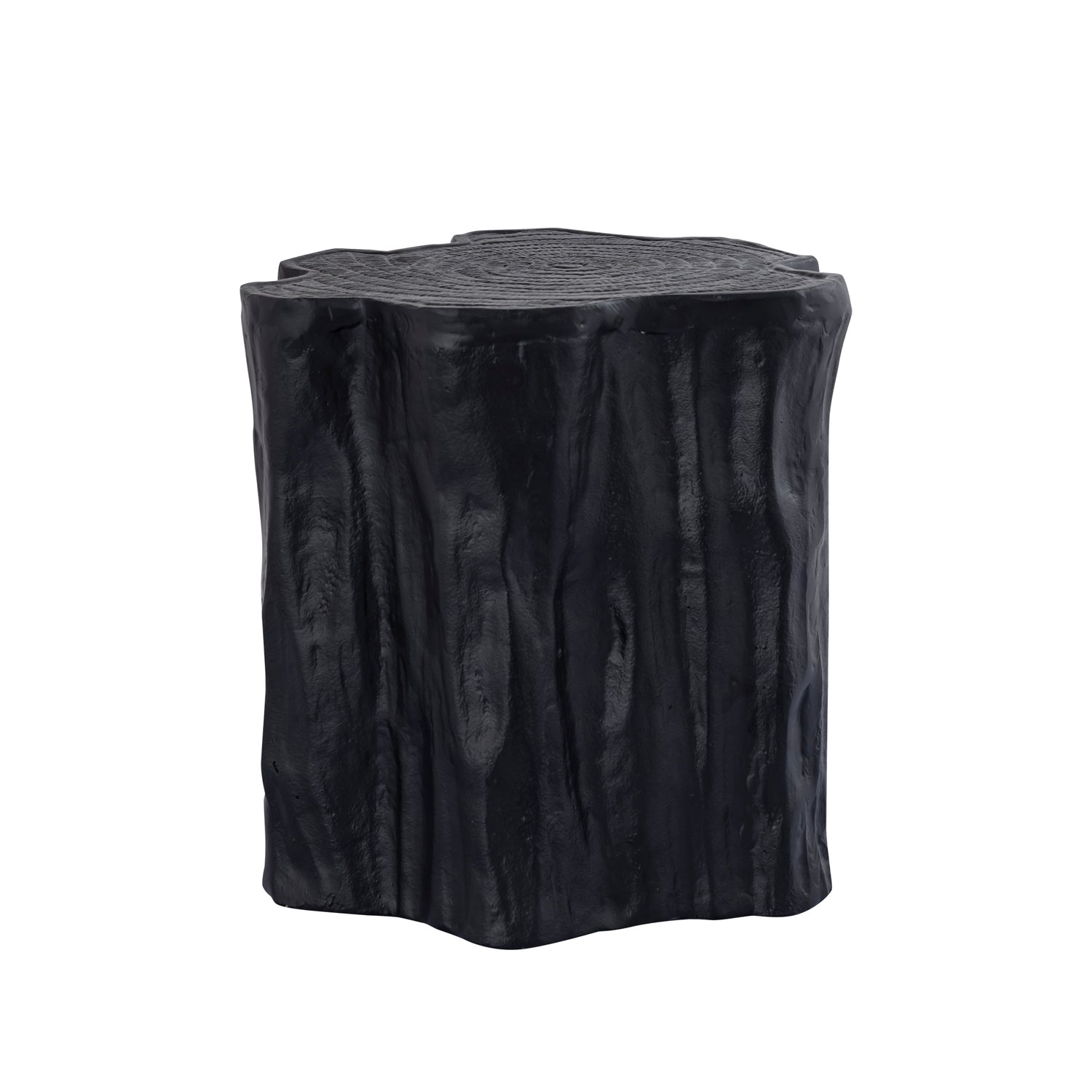 PTMD Fennah Black matt alu sidetable tree wood shape M