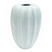 PTMD Ambra White ceramic pot ribbed round S
