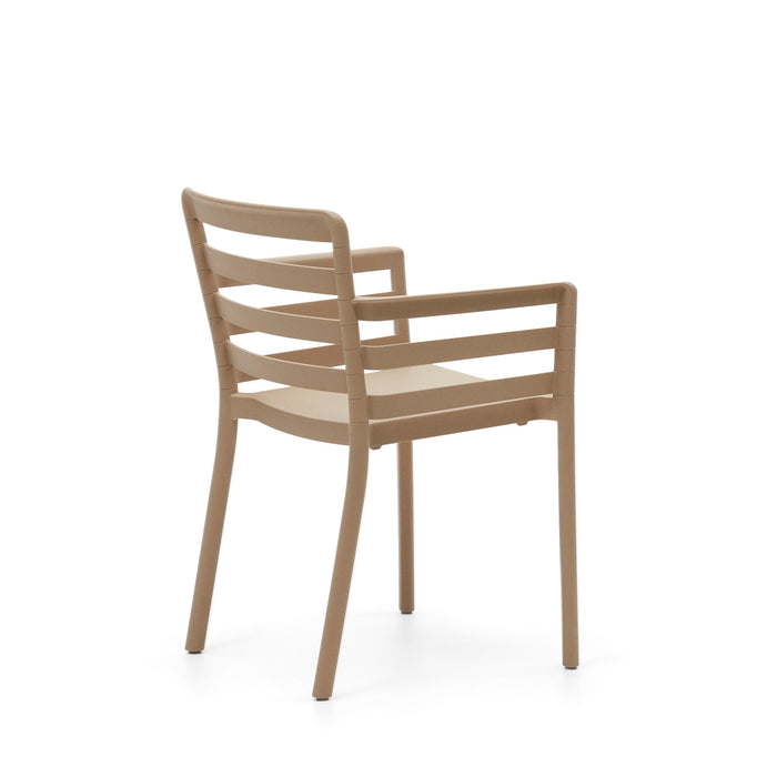 Kave Home - Nariet tuinstoel van beige kunststof