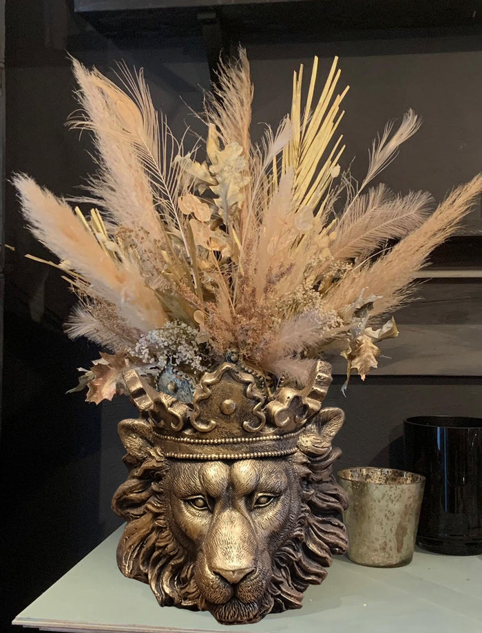 Vtw Living - Bloempot Vaas - Dier - Brons - 43 cm