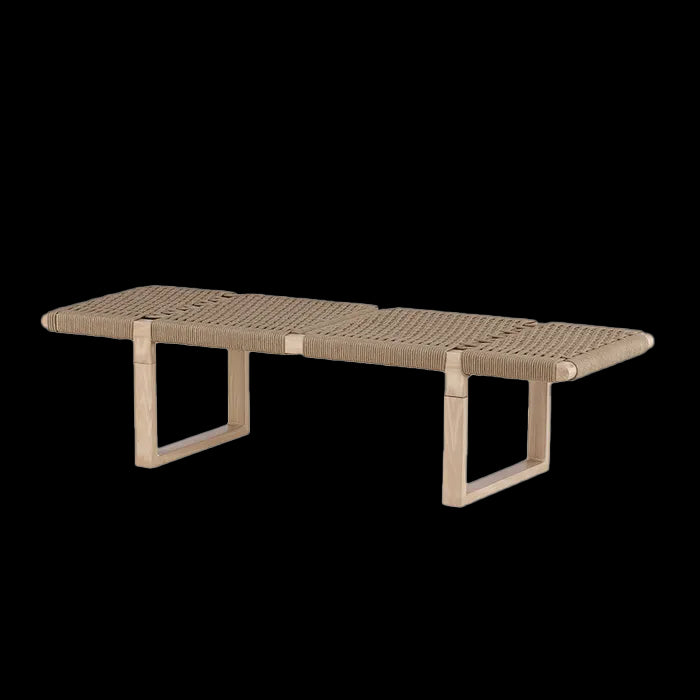 Nest living Jukka metalen bankje naturel - 140 x 36 cm