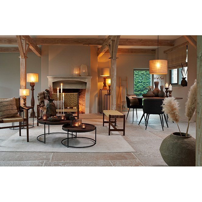 Light & Living - Lampenkap CADEN - Ø40x30cm - Bruin