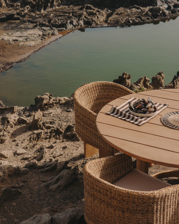 Kave Home - Ronde tafel Xoriguer van FSC 100% massief eucalyptushout