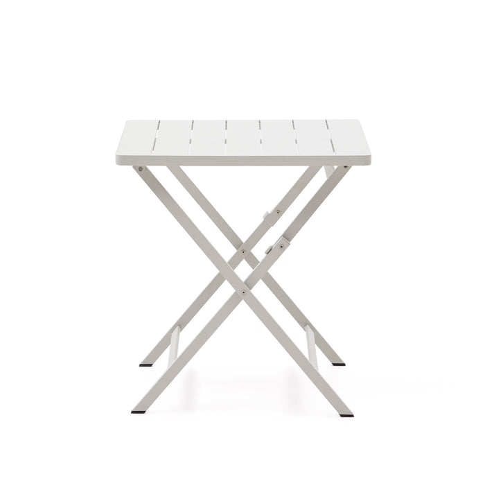 Kave Home - Torreta opvouwbare aluminium buitentafel met lichtgrijze