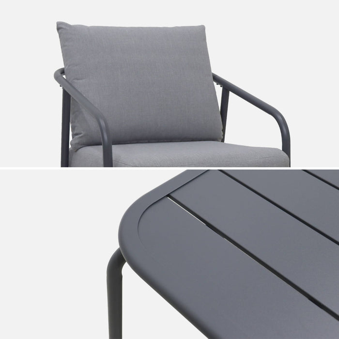 sweeek - Metalen loungeset, 4 zits